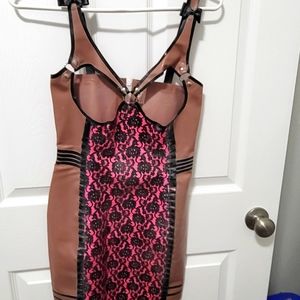 Latex cut out dress